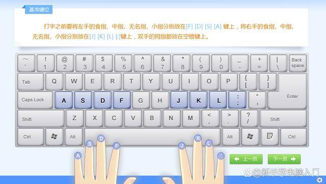 电脑上怎么打字（电脑打字基本键位与手指的关系）
