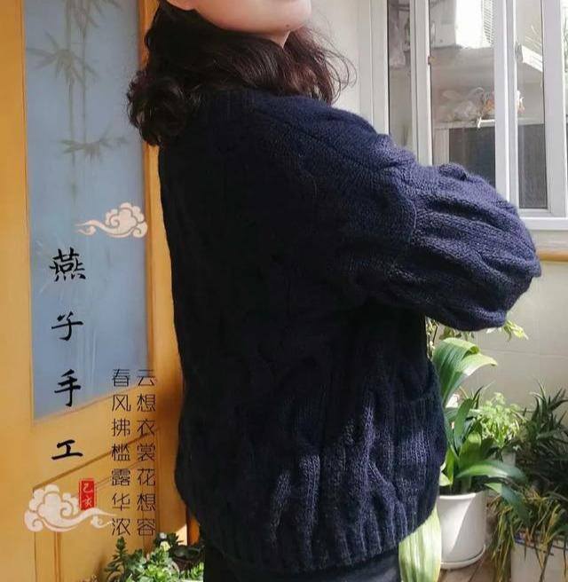 手工活拿回家做（棒针马海开衫，简简单单的一款小开衫，完全按图解编织就可以）