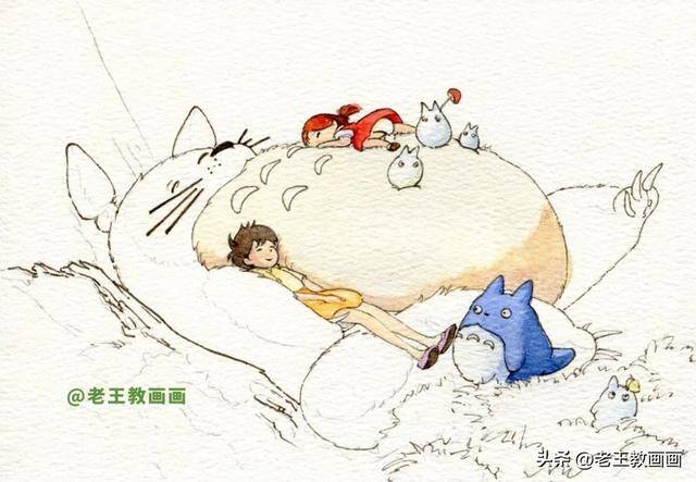 怎样画画才好看（水彩龙猫的画法）
