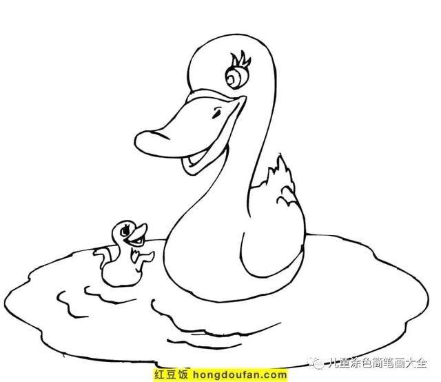 关于夏天的画简单好看（《我的世界》电影海报鸭子着色页）