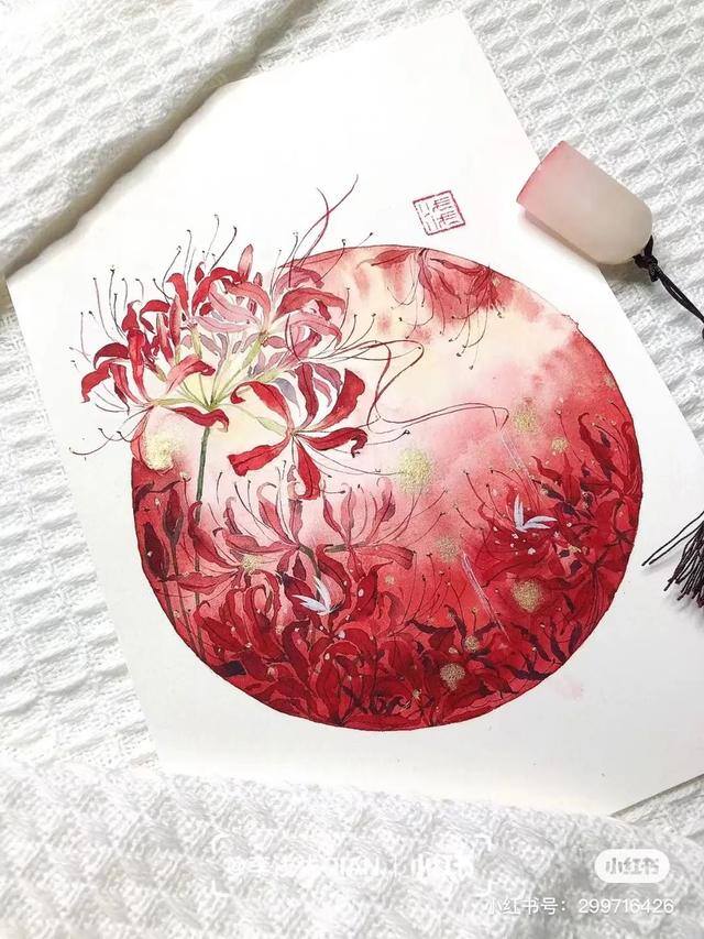 花朵怎么画最漂亮（中国风水彩花卉插画｜李浅浅qian）