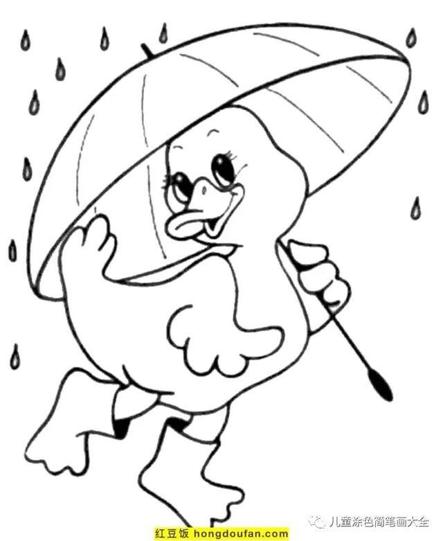 关于夏天的画简单好看（《我的世界》电影海报鸭子着色页）