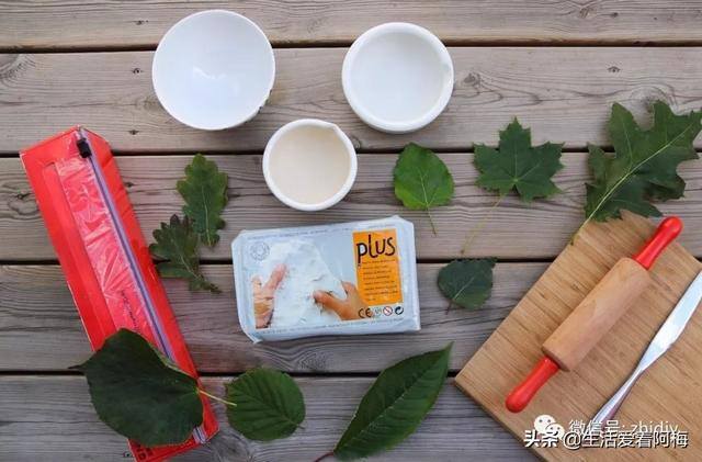 泥土手工制作（首饰盒不用买，几块黏土一片树叶就能diy）