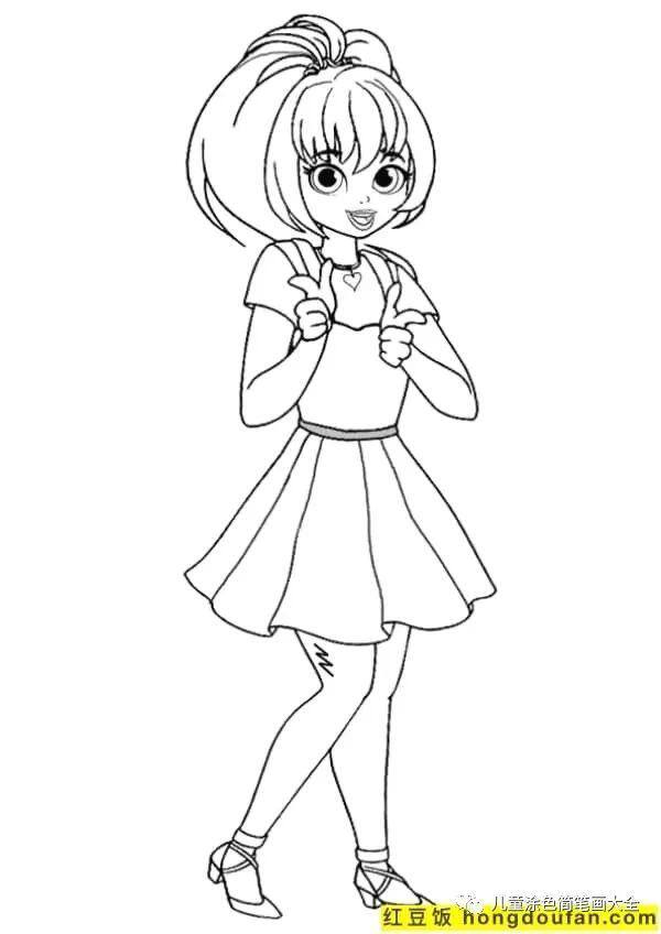 简单又漂亮的花绘画（如何为孩子画一个女孩）