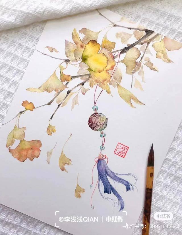 花朵怎么画最漂亮（中国风水彩花卉插画｜李浅浅qian）