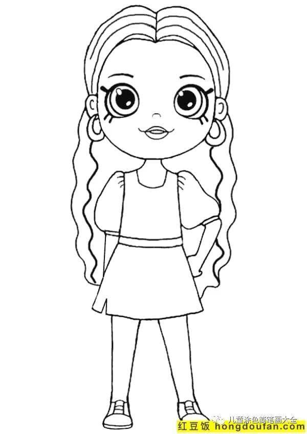 简单又漂亮的花绘画（如何为孩子画一个女孩）