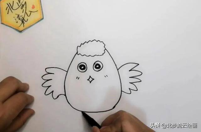 宝宝画画教程简单易学（可爱的小鸡儿童画，简单易学，小朋友们学会了吗？）