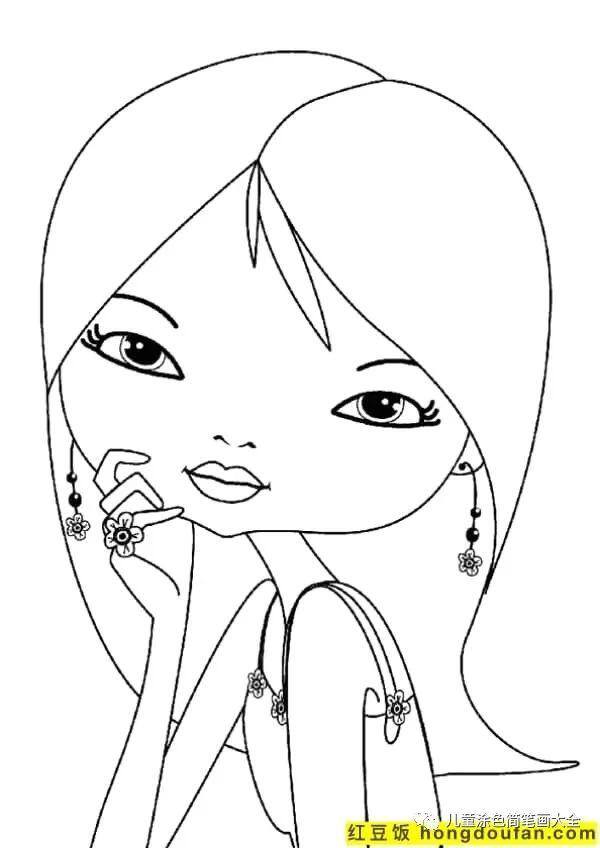 简单又漂亮的花绘画（如何为孩子画一个女孩）