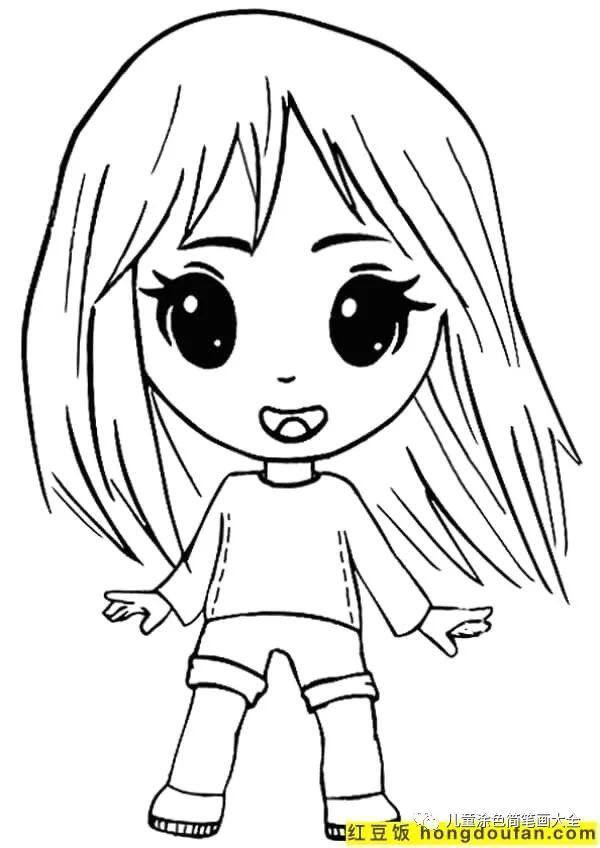 简单又漂亮的花绘画（如何为孩子画一个女孩）