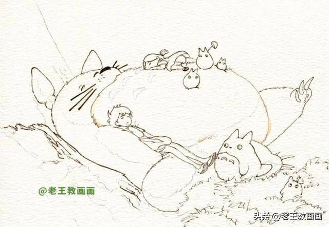 怎样画画才好看（水彩龙猫的画法）