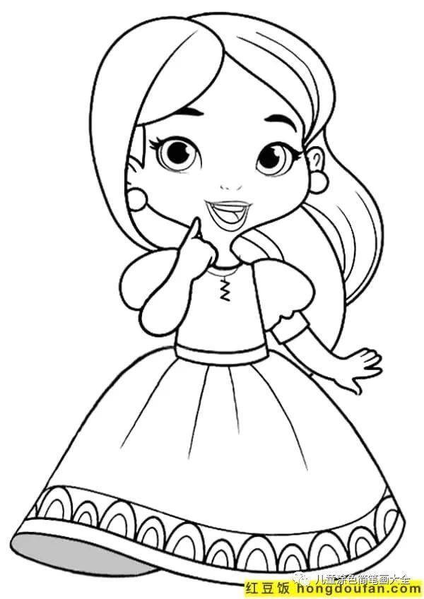 简单又漂亮的花绘画（如何为孩子画一个女孩）
