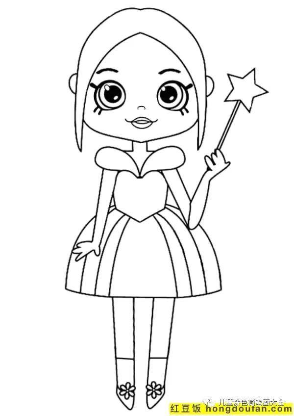 简单又漂亮的花绘画（如何为孩子画一个女孩）