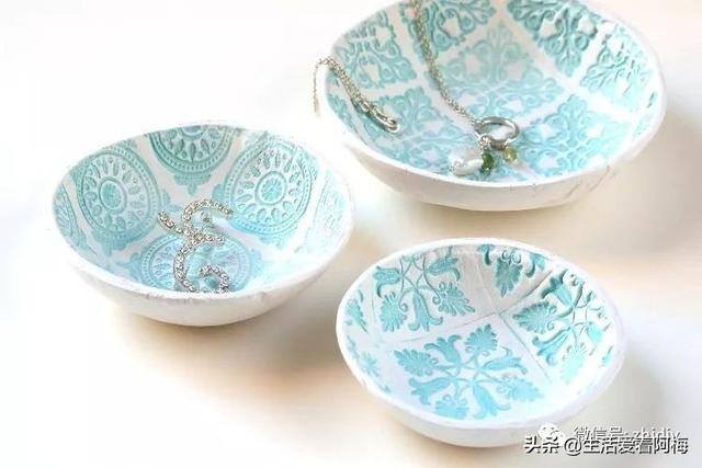 泥土手工制作（首饰盒不用买，几块黏土一片树叶就能diy）