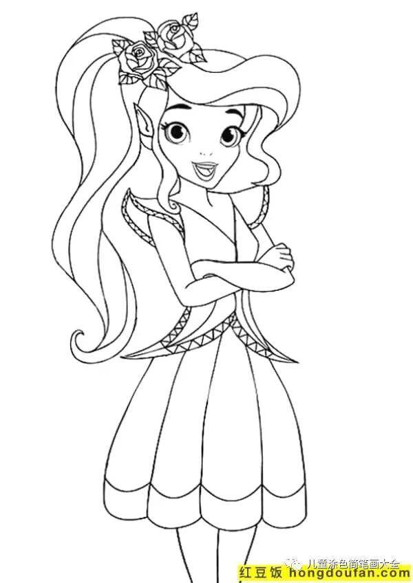 简单又漂亮的花绘画（如何为孩子画一个女孩）