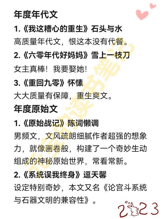 好的小说（回望过去的2022年）