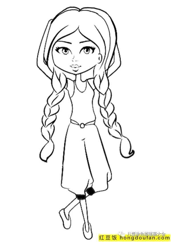 简单又漂亮的花绘画（如何为孩子画一个女孩）