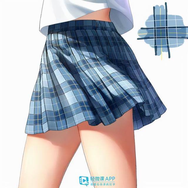 动漫女生画画教程（初学者短裙怎么画？女生动漫短裙子画法！）