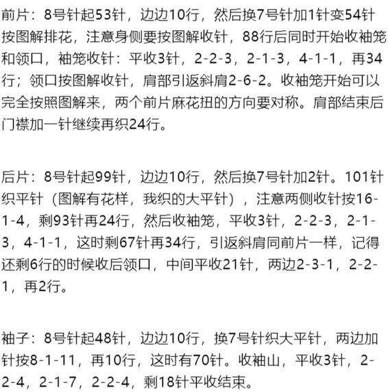 手工活拿回家做（棒针马海开衫，简简单单的一款小开衫，完全按图解编织就可以）