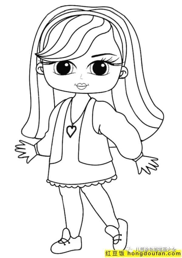 简单又漂亮的花绘画（如何为孩子画一个女孩）