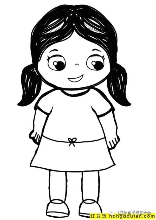 简单又漂亮的花绘画（如何为孩子画一个女孩）