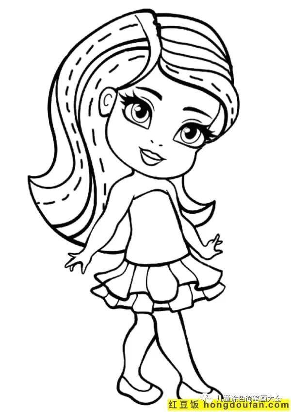 简单又漂亮的花绘画（如何为孩子画一个女孩）