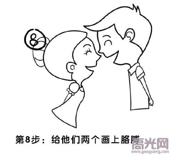 七夕节绘画作品简单好看（七夕表白简笔画教程）