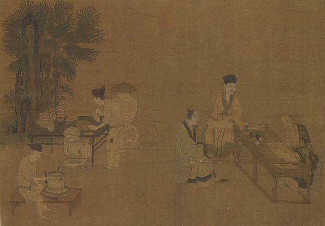 火怎么画好看又简单（台北故宫博物院藏宋刘松年撵茶图轴）
