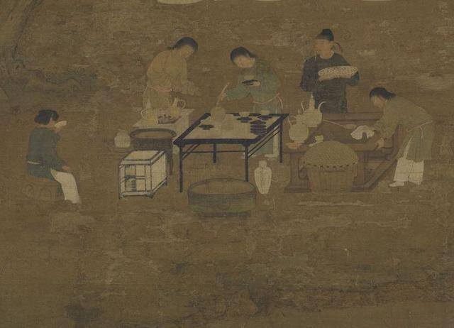 火怎么画好看又简单（台北故宫博物院藏宋刘松年撵茶图轴）