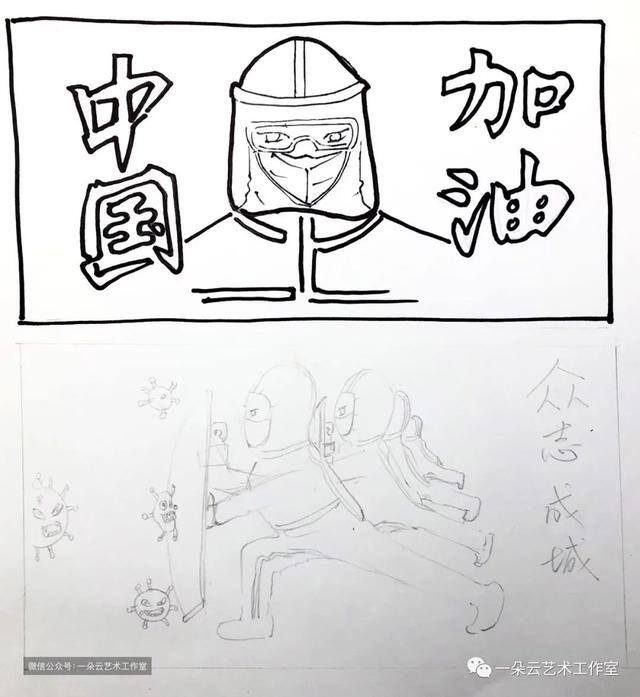 抗疫画画简单又好看（戴上口罩，共同抗击疫情）