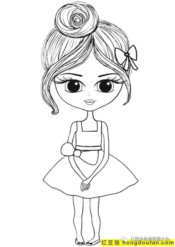 简单又漂亮的花绘画（如何为孩子画一个女孩）