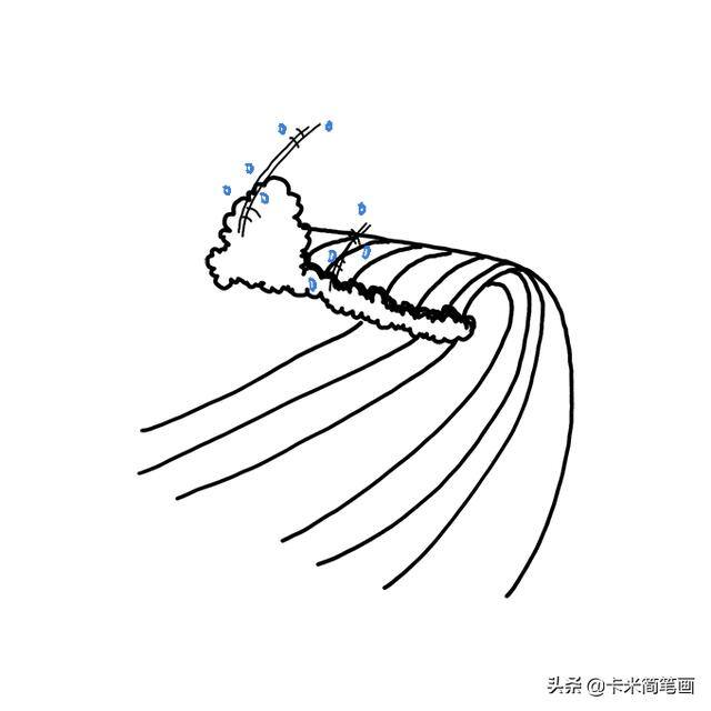 浪花怎么画好看又简单（如何画海浪简笔画）