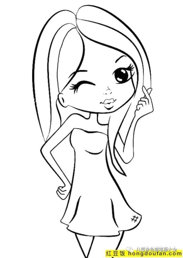简单又漂亮的花绘画（如何为孩子画一个女孩）