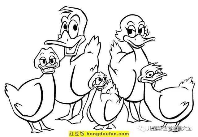 关于夏天的画简单好看（《我的世界》电影海报鸭子着色页）