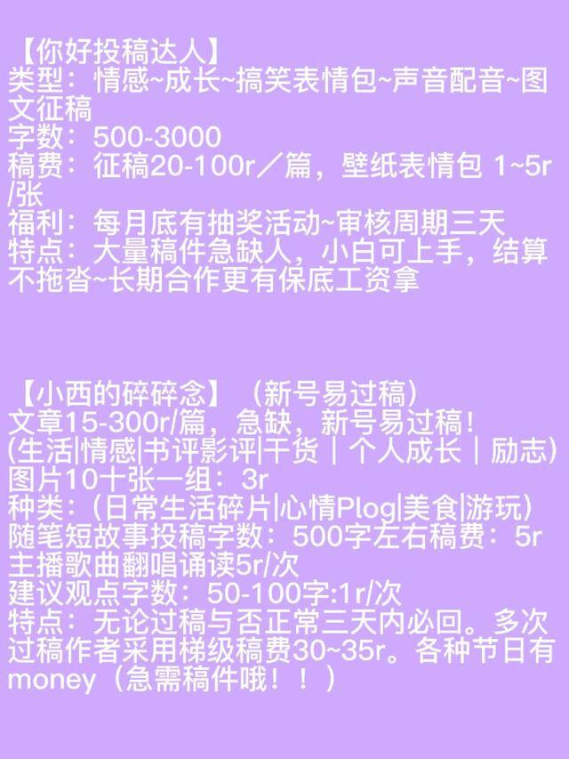 小红书点赞兼职平台（文案、视频、文案、文章、文章、文章投稿）