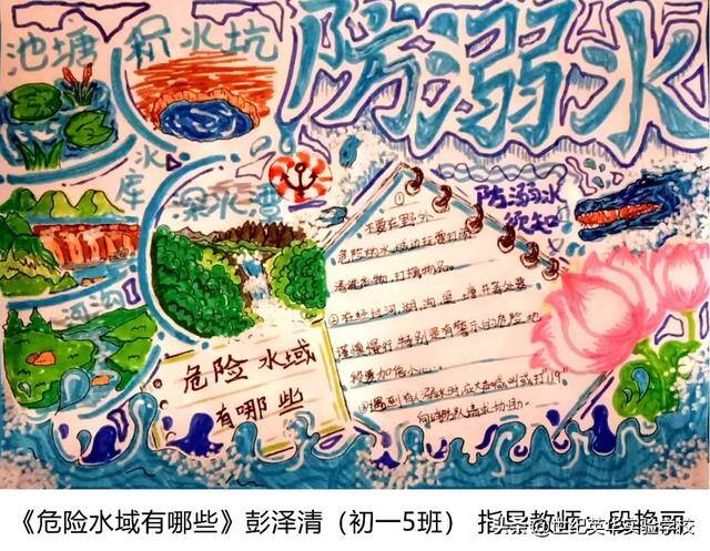 二年级防溺水绘画简单又漂亮（济南世纪英华实验学校开展“同心防溺水”安全宣传教育作品征集活动）