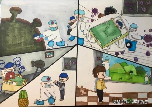 抗疫防疫绘画作品（烟台“艺”起抗疫）