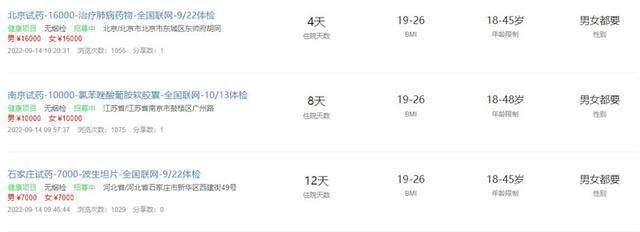 身体舒服又能赚钱（“试药人”的人生）