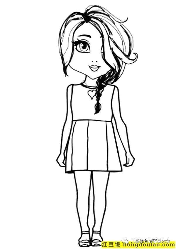 简单又漂亮的花绘画（如何为孩子画一个女孩）