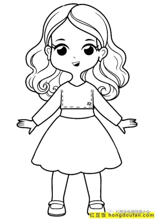 简单又漂亮的花绘画（如何为孩子画一个女孩）