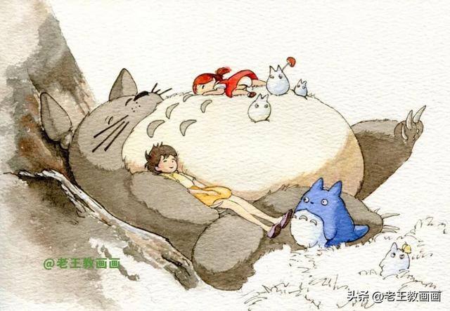 怎样画画才好看（水彩龙猫的画法）