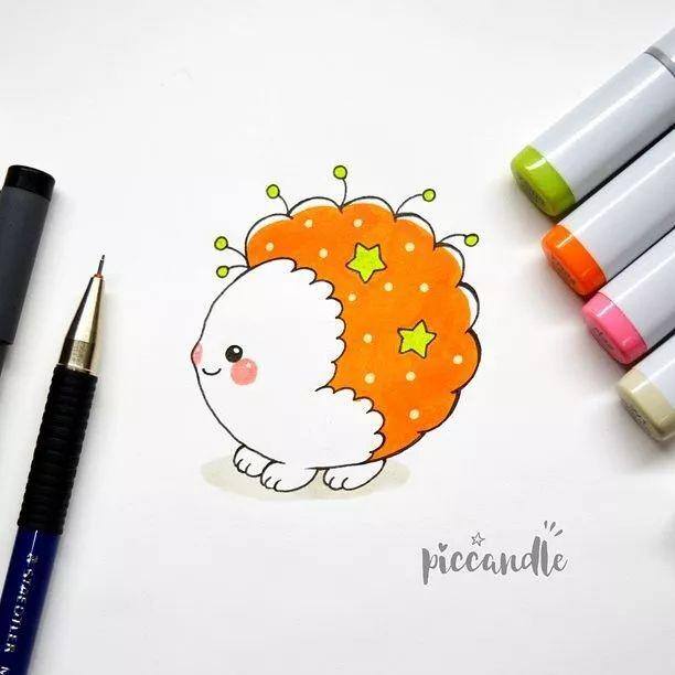 绘画图片大全简单漂亮（蠢萌蠢萌的小鸡蛋，简单易学！）