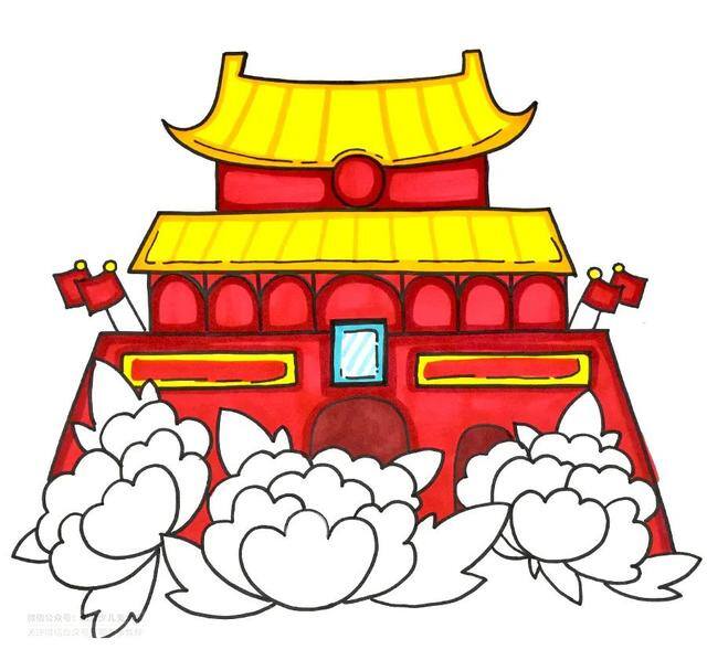 北京天安怎么画最漂亮（国庆节绘画教程）