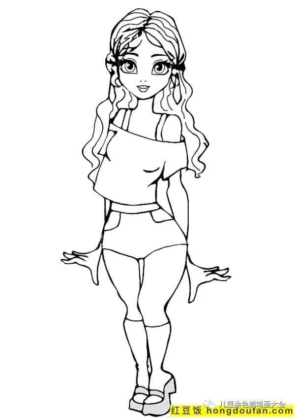 简单又漂亮的花绘画（如何为孩子画一个女孩）