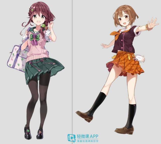 动漫女生画画教程（初学者短裙怎么画？女生动漫短裙子画法！）