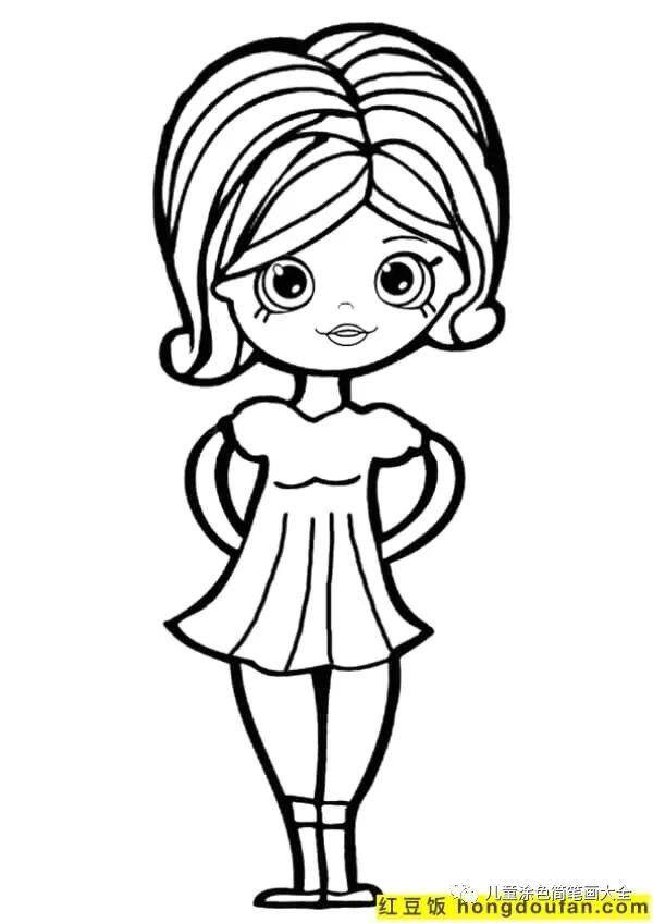 简单又漂亮的花绘画（如何为孩子画一个女孩）