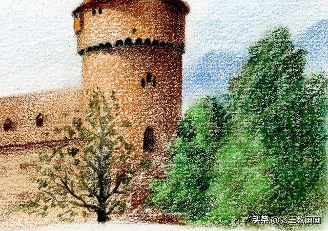 城堡怎么画简单又漂亮（用2b铅笔画出风景）