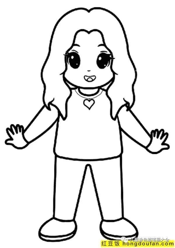简单又漂亮的花绘画（如何为孩子画一个女孩）