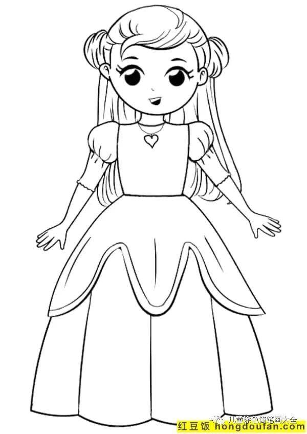 简单又漂亮的花绘画（如何为孩子画一个女孩）