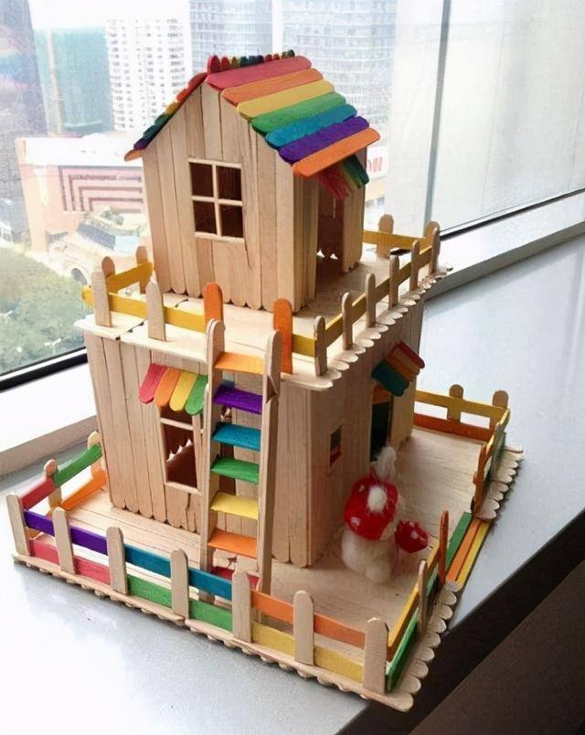 精美手工制作（30多个用冰棒棍制作的精湛工艺品）