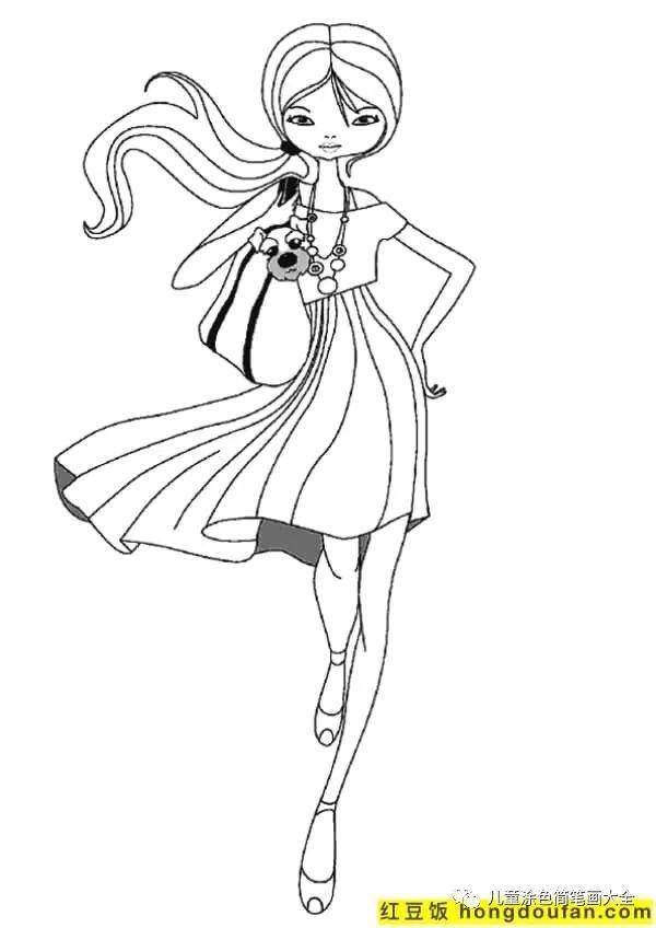 简单又漂亮的花绘画（如何为孩子画一个女孩）